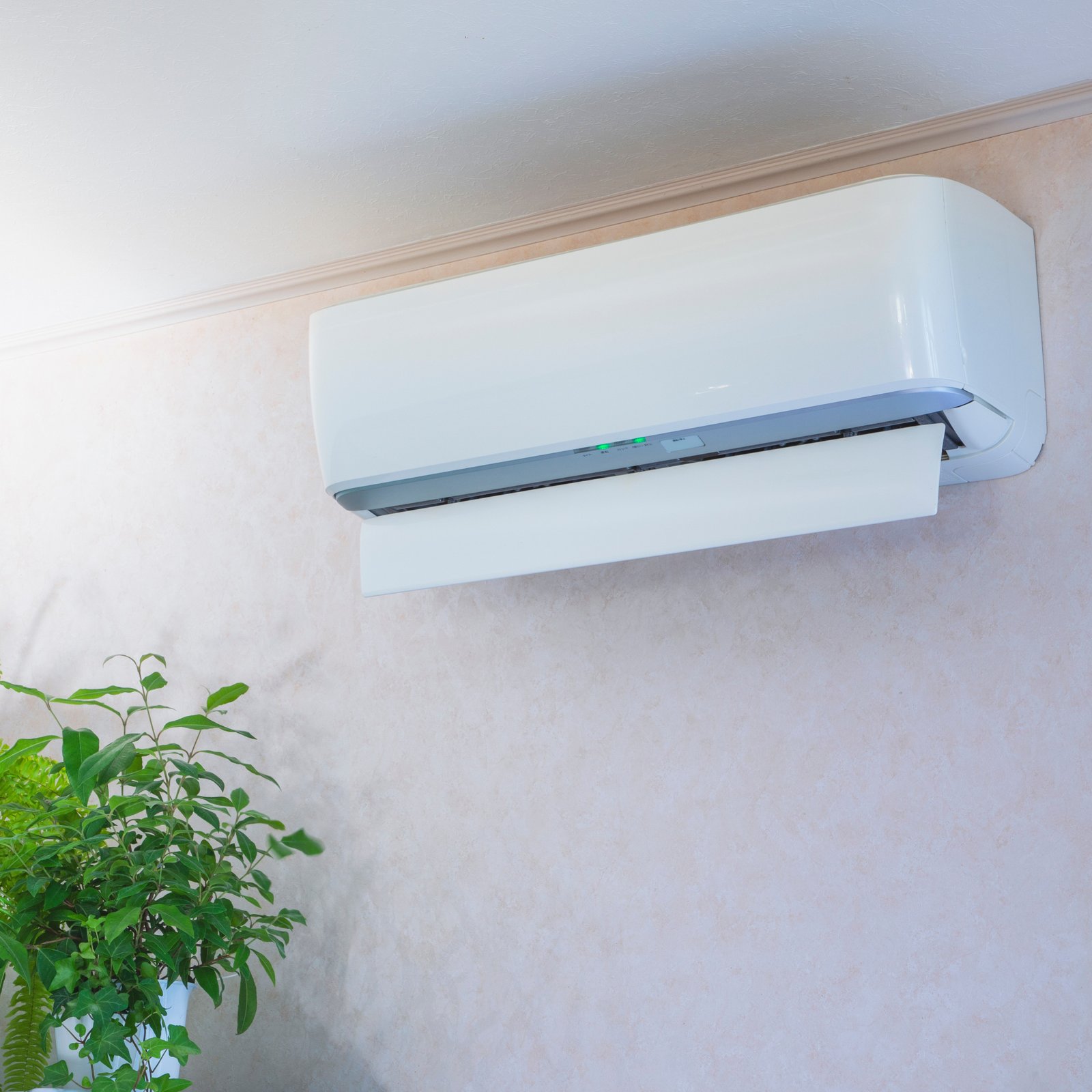 Indoor wall-mounted mini split head providing zoned comfort.